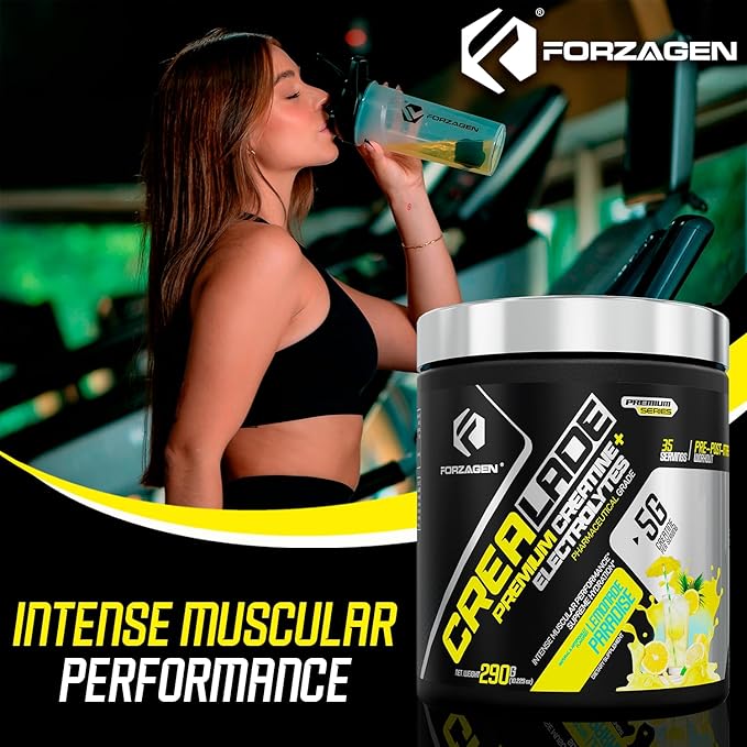Forzagen CREA-Lade 35 Servings, Premium Creatine Monohydrate with Electrolytes Flavored Lemonade Paradise