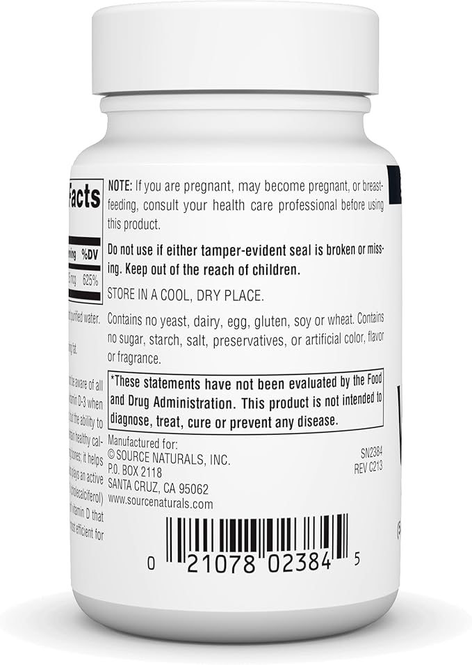 Source Naturals Vitamin D-3 5000 iu Supports Bone & Immune Health* - 200 Softgels