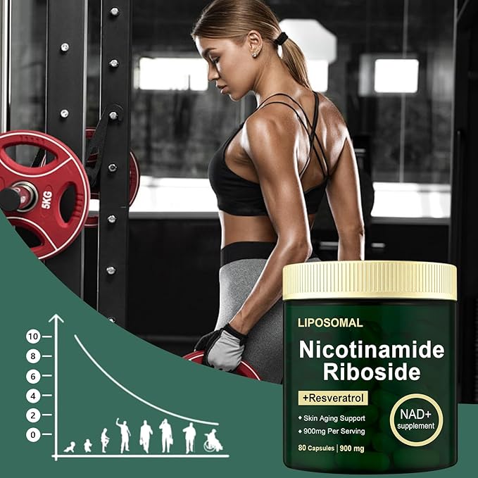 Nicotinamide Riboside, Liposomal Nicotinamide Riboside, Resveratrol Quercetin Supplement for Vitality, Anti Aging, Energy, Focus, Actual Addition