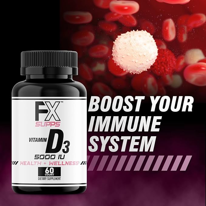 Vitamin D3 5000 IU (1 Pack, 60 Easy to Swallow Softgels) | Health and Wellness Dietary Supplement for Men & Women | Cholecalciferol, Best for Bone, Heart Health, Immune System, Lung Function