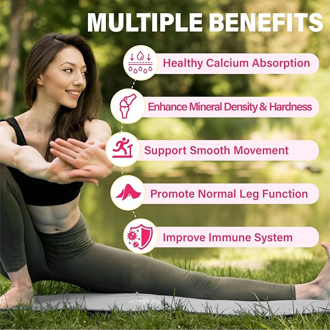 Calcium Citrate Gummies 1200 mg for Adults: Ultimate Absorption Calcium Supplement for Women & Men - Easy to Digest, Vegan, Non-GMO, Gluten Free - Natural Strawberry Flavor
