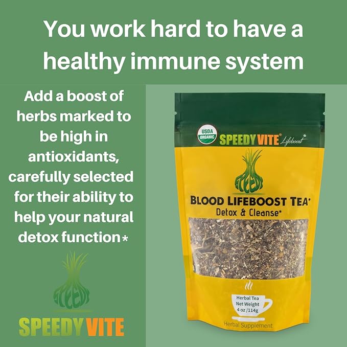 SpeedyVite® Blood Lifeboost Tea | Cleanses & supports natural removal of excess waste chemicals from the blood stream* | Contains Echinacea, Chamomile and more