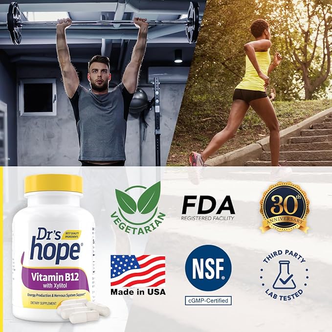 Vitamin B12 1000 Mcg, B12 Vitamins 1000 Mcg Help to Increase Metabolism, Energy Production and Nervous System Support, 90 Chewable Tablets - 1 Tablet Per Serving, Non-GMO & Gluten Free