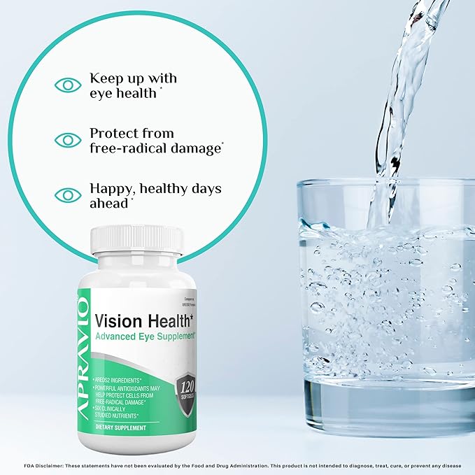 Vision Health Advanced Eye Supplement, AREDS2 Eye Vitamins w/Vitamin C, Vitamin E, Zinc, Copper, Lutein, Zeaxanthin, & Antioxidants for Eye Health & Eye Protection, 120ct