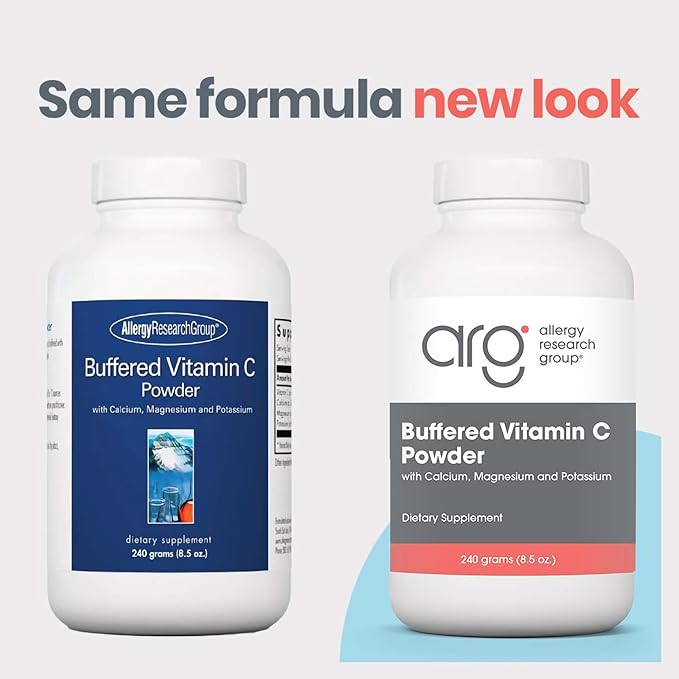 Allergy Research Group - Buffered Vitamin C Powder - Antioxidant, Immune, Calcium/Mag/K - 240 g (8.5 oz)