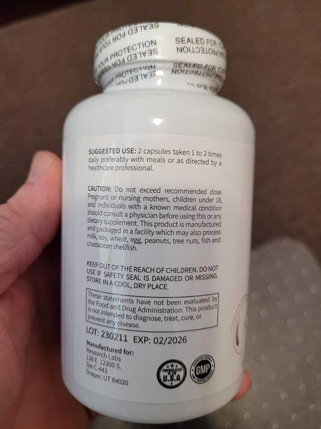 Research Labs 2 for 1 Promo 240 Collagen Pills - 6000 mg Per Day. Grass Fed Anti-Aging Support for Skin, Joints, Tendons, Bones, Hair and Nails. Paleo Friendly. Collagen Peptides Powder Supplement…