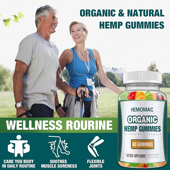 (3 Packs) Natural Hemp Gummies High Potency with Hemp Oil Extract Edibles Hemp Gummy (Fruit)