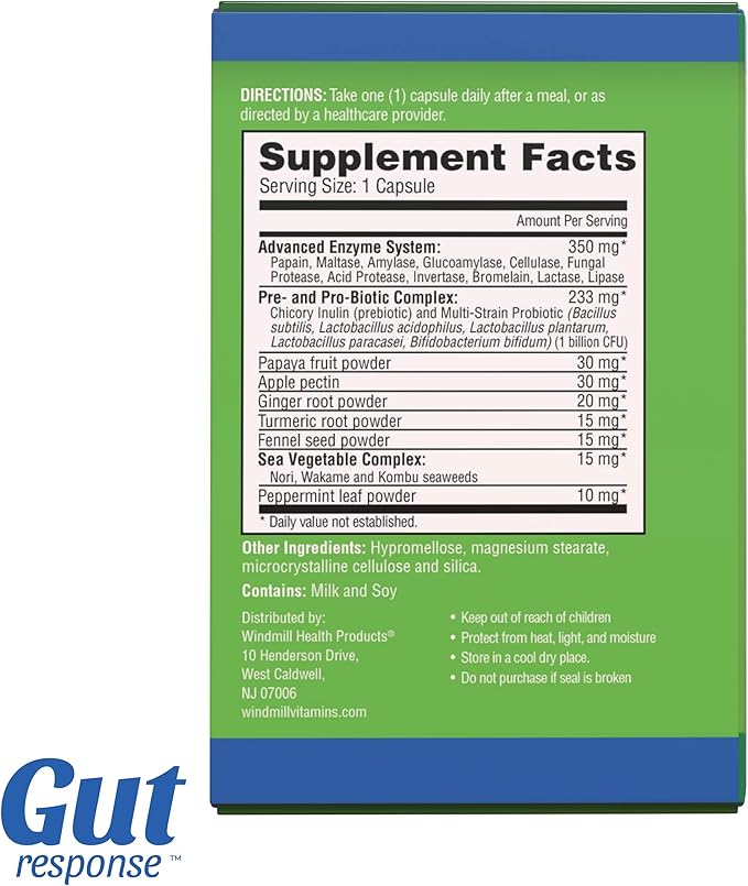 Digestive Enzymes, Digestive Support, Relieves Bloating, 5 Probiotic Strains, 11 Active Enzymes, 60 Capsules
