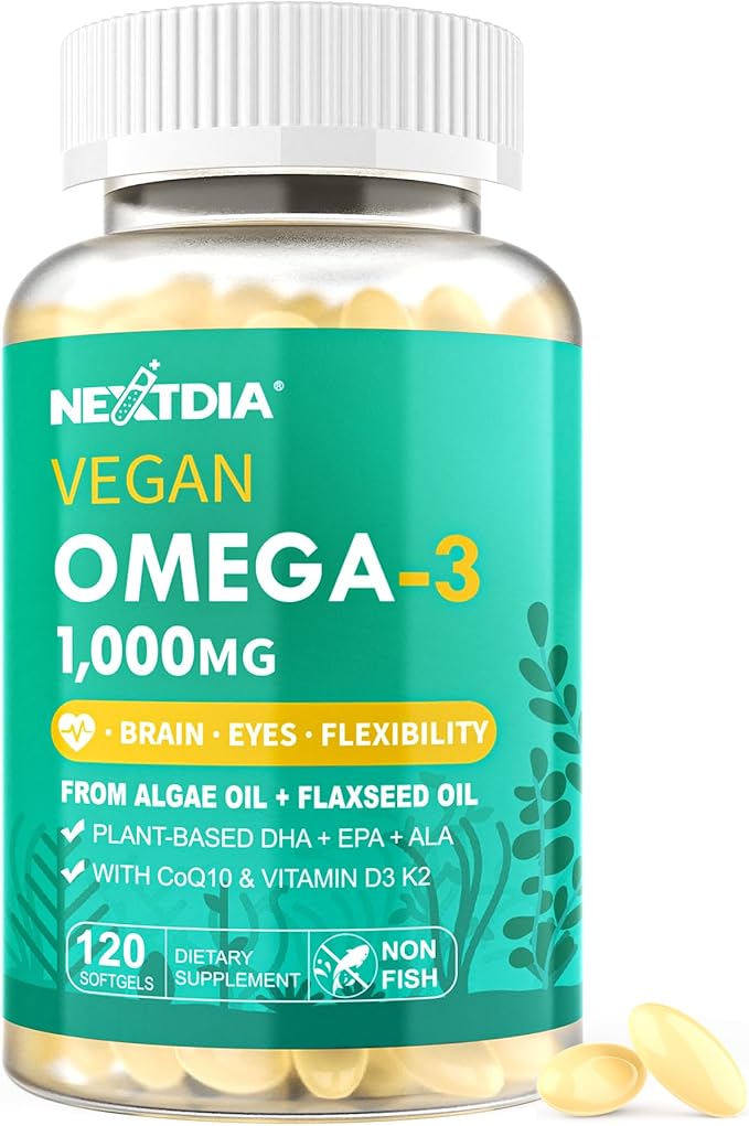 Berberine Supplement 1500mg + Vegan Omega 3 Supplement 1000mg