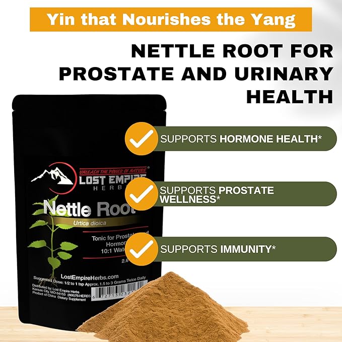 Stinging Nettle Root (Urtica Dioica) 10:1 Full-Spectrum Water Extract Powder Supplement for Men, Urinary Function (75 Grams)