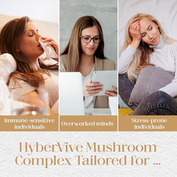 Mushrooms with Cordyceps, Lion's Mane, Shiitake Mushroom Complex for Energy, Immune Health, Brain Support & Overall Wellness | Non-GMO, Gluten-Free, 1300mg Per Serving, 60 Capsules