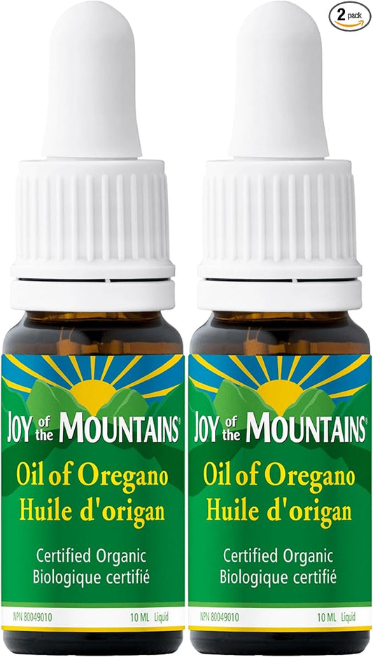 Oil of Oregano Liquid | Wild Mediterranean, Certified Organic Oregano | Blended in Organic Cold Pressed Extra Virgin Olive Oil | 0.33oz / 10mL (Pack of 2)