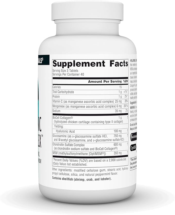 Source Naturals Hyaluronic Joint Complex with Glucosamine, Chondroitin & MSM Extra Strength - 120 Tablets