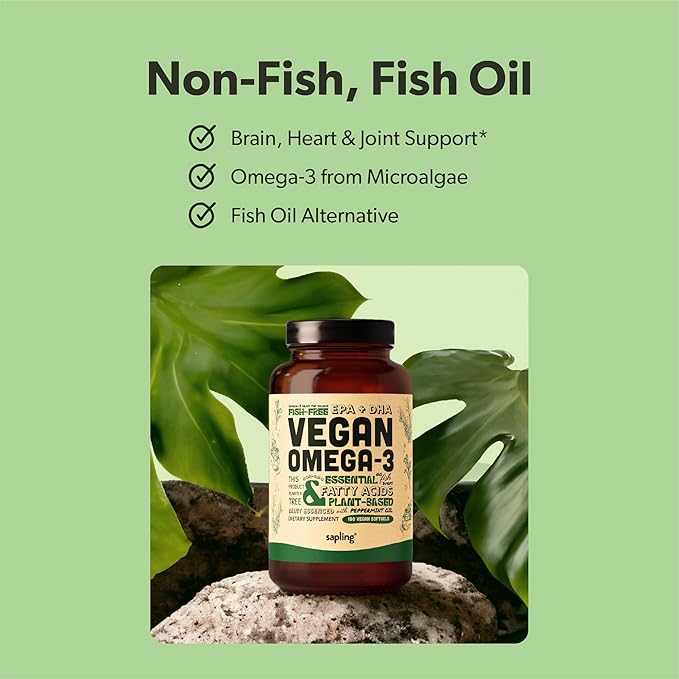 Vegan Omega 3 180 Softgels & Vegan D3 + K2 & Vitamin B Complex Bundle - Plant Based DHA & EPA Fatty Acids, 4000 IU Vitamin D3 and 100mcg Vitamin K2, Essential B Vitamins