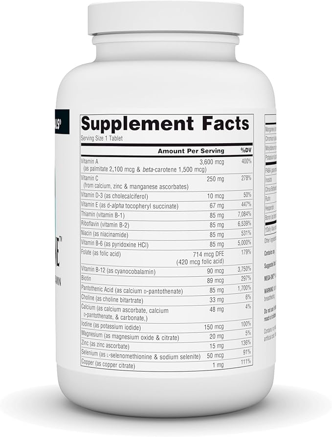 Source Naturals Mega-One Muti-Vitamin with Minerals, No Iron - 180 Tablets