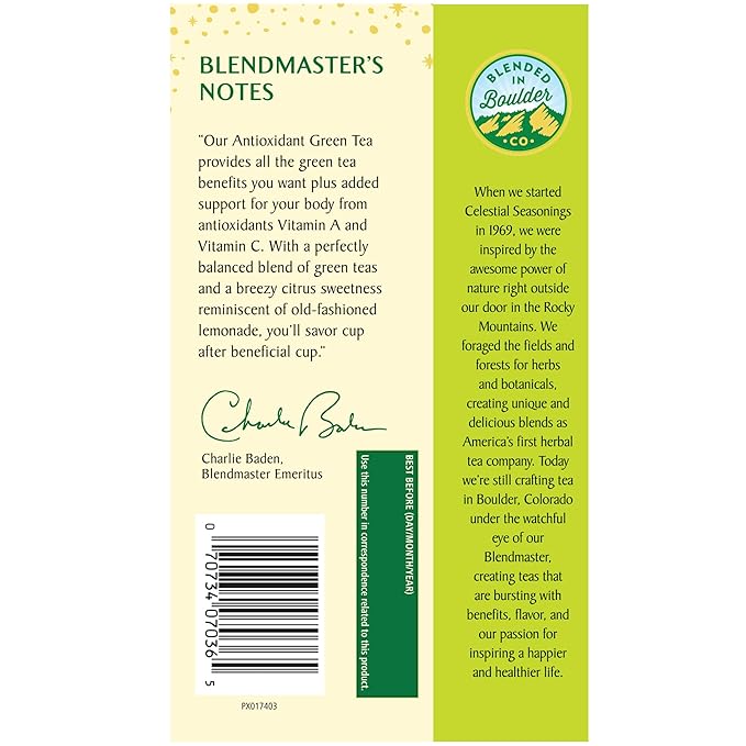 Celestial Seasonings Immune Support Green Tea 20 Tea Bags