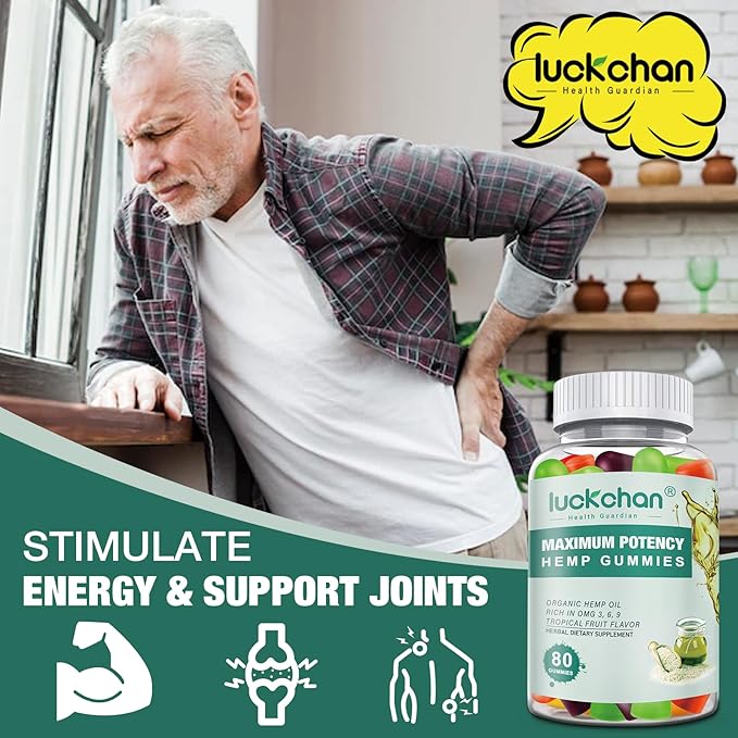 (4 Packs) Hemp Gummies High Potency - Pure Extra Strength Organic Hemp Oil Gummies - 100% Natural Bear Hemp Gummy for Adults