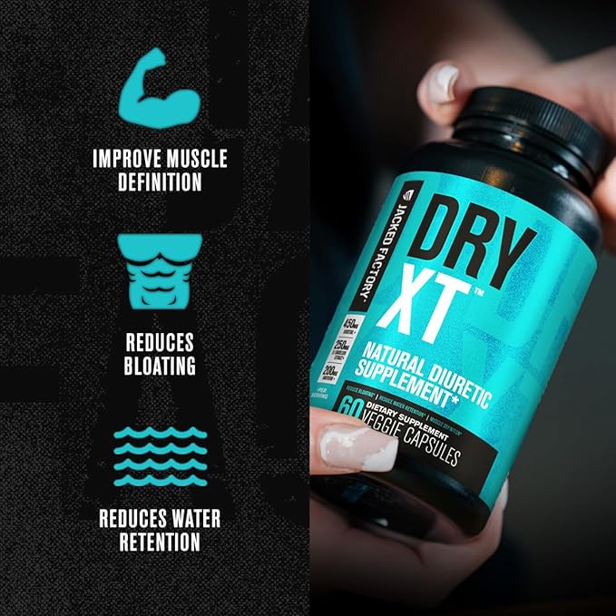 Jacked Factory Stim-Free Weight Loss Stack - Lean XT Stim-Free Fat Burner and Dry XT Water Pills for Bloating Reduction (30 Day Supply)