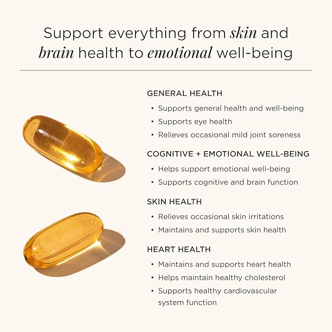 JSHealth High Strength Omega-3 Fish Oil | Wild-Caught, Friend of The Sea Certified, 60 Capsules