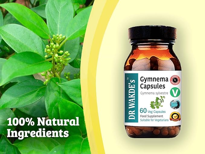 DR WAKDE's® Gymnema Capsules (Gudmar) I 100% Herbal I 60 Veggie Capsules I Ayurvedic Supplement I All Natural