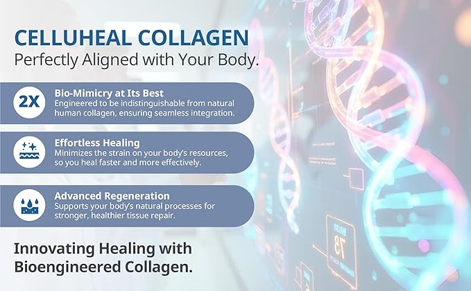 Cellufil® Collagen Particles for Advanced Wound Care – 100% Non-Hydrolyzed Bovine Collagen for Tissue Regeneration, First Aid & Minor Bleeding, One Vial