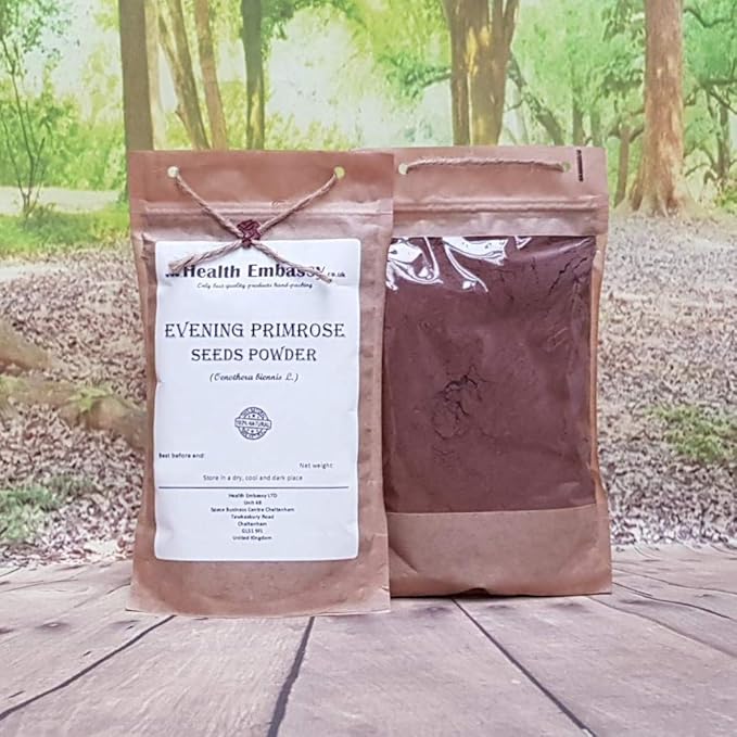 Health Embassy Evening Primrose Seeds Powder | Oenothera biennis L | (50g)