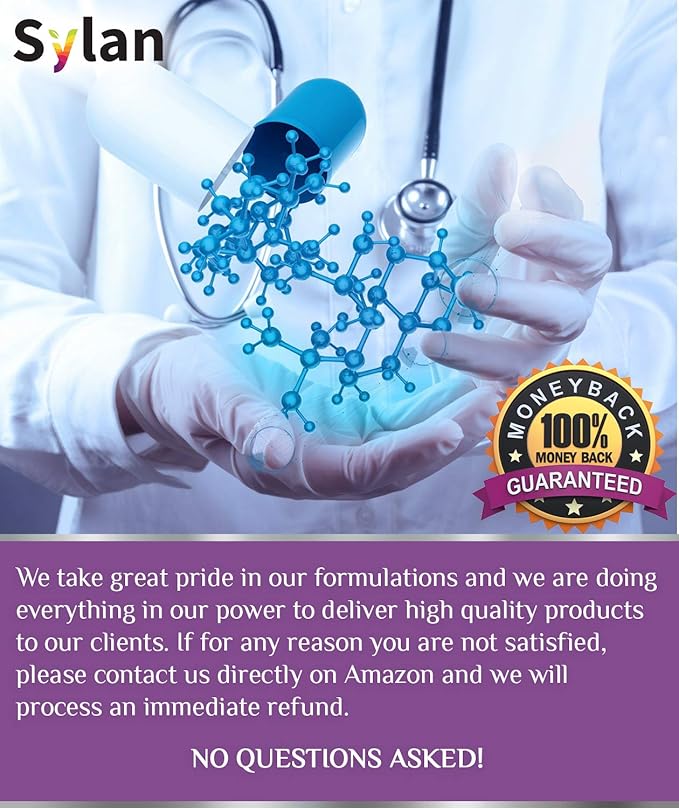 SYLAN Trans Resveratrol Supplement, 1000mg, 180 Veggie Capsules, Antioxidant, Supports Heart, Joint, Brain, Immune Health & Anti-Aging, Non-GMO, Made in USA, Resveratrol 500mg Powder per Capsul