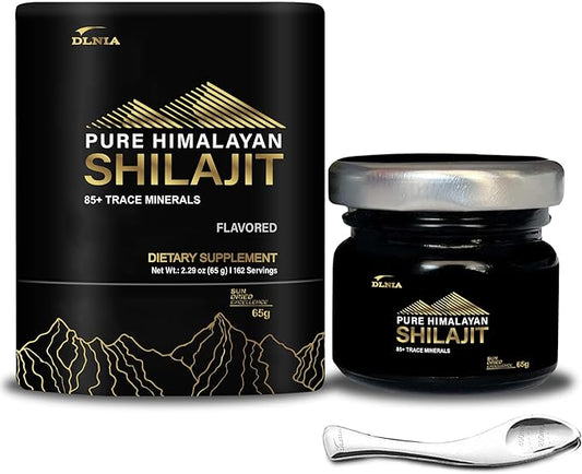 Shilajit Pure Himalayan Organic Shilajit Resin Supplement- Gold+ Grade with 85+ Trace Minerals with 75% Fulvic Acid, Overall Energy & Immune Support, Pure Shilajit for Men & Women, 65g