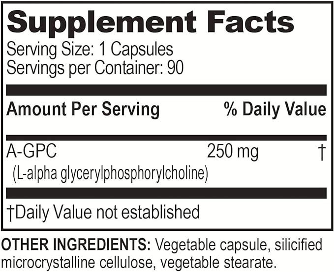 Brain Basics Ultra Alpha-GPC | 500 mg A-GPC | 90 Servings