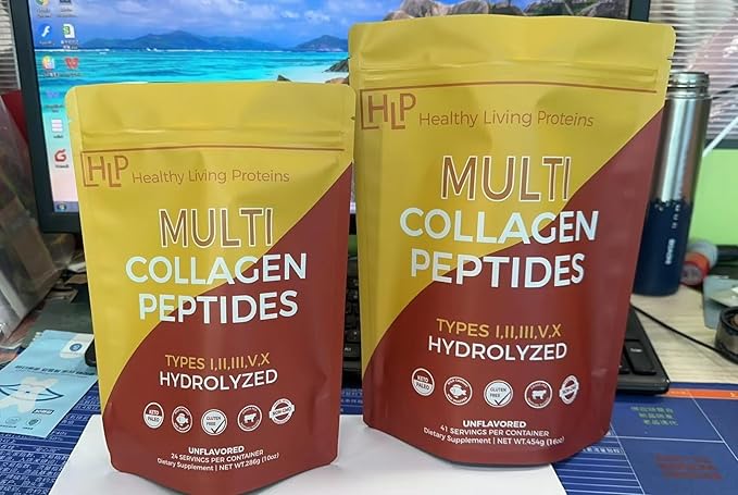 Healthy Living Proteins | Multi Hydrolyzed Collagen Complex Peptides Type I,II, III,V & X | Pure Organic Proteins, Grass Fed| Keto, Amino Acids | Collagen Gummies (90 Count)