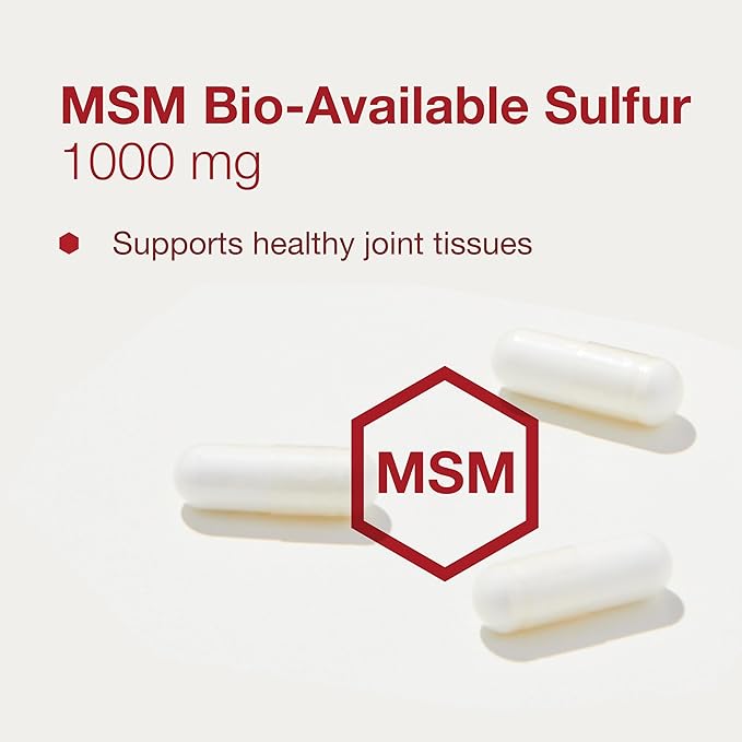 Protocol MSM Bioavailable Sulfur - 1,000mg - Supports Joint Health & Healthy Hair, Skin & Nails* - Vegan & Non-GMO - 180 Veg Capsules