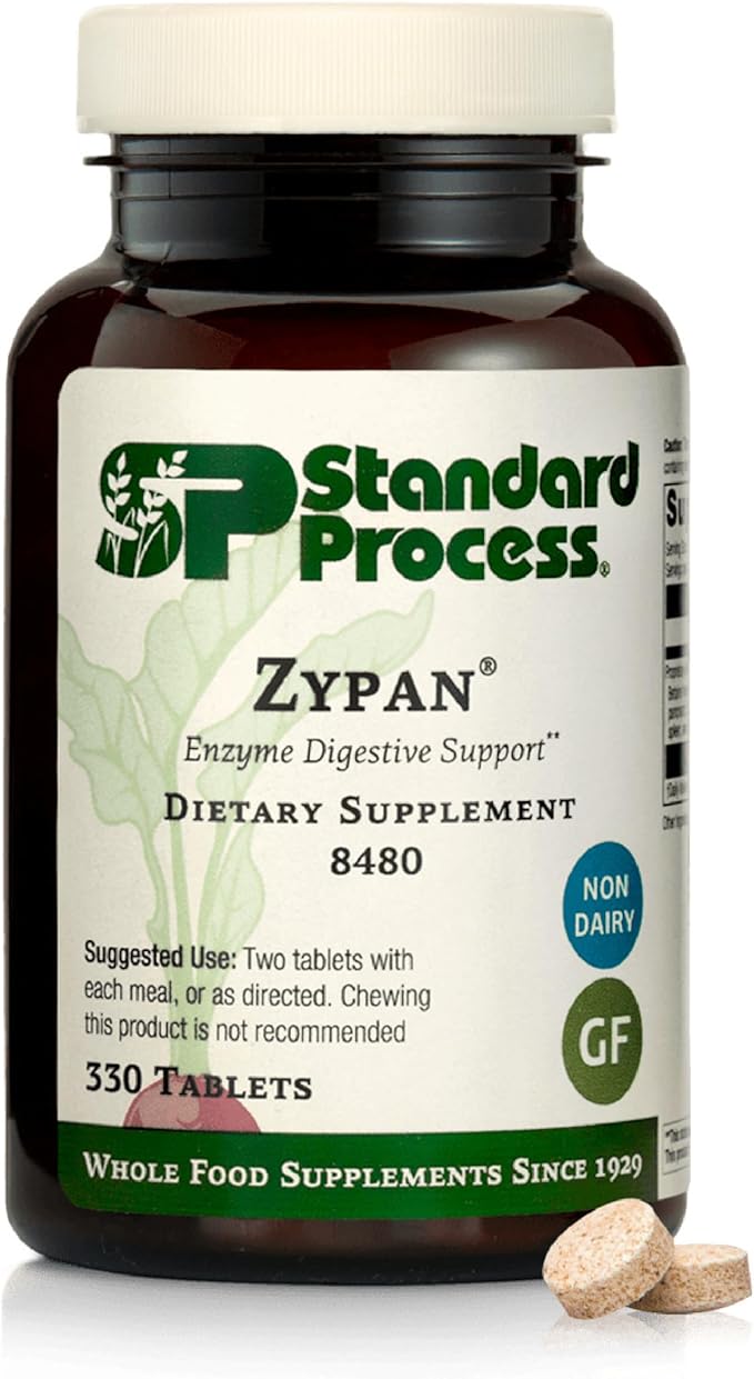 Standard Process Inc. Zypan - Digestive Health Support Supplement - HCI Supplement with Pancreatin, Betaine Hydrochloride & Pepsin - Support Macronutrient Digestion - 330 Tablets