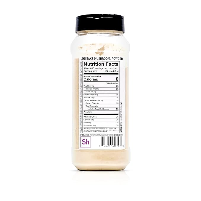 Spiceology - Shiitake Mushroom Powder - Mushroom Powder For Cooking - Dried Ground Shiitake Mushrooms - Umami Seasonings - Spices and Seasonings - 12 oz