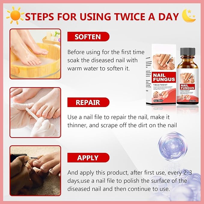 Toenail Fungus Treatment Extra Strength, Nail Fungus Treatment for Toenail, Toe Nail Fungus Treatments for Athletes Foot,Thick, Broken & Damaged, Natural Plant Extracts Gently & Safely