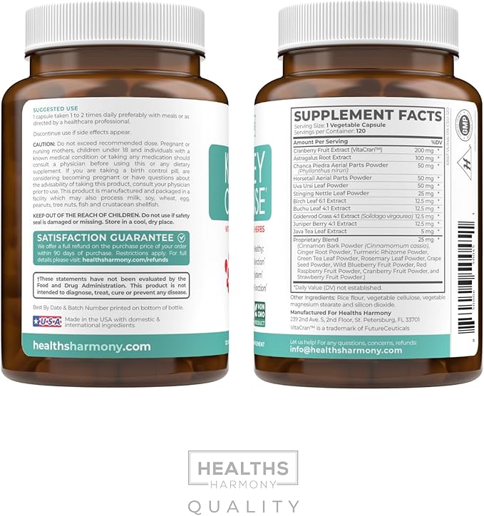 Chanca Piedra Kidney Cleanse Detox & Repair - Herbal Liver & Kidney Support Supplement with Cranberry Astragalus & More for Cleansing Protective Support - Vegan Non-GMO & Lab Verified (4 Month Supply)