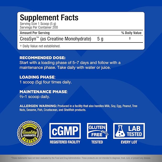 ALLMAX Essentials CREATINE - 1000 g Powder - Improves Performance & Training Intensity - Vegan & Gluten Free - 200 Servings