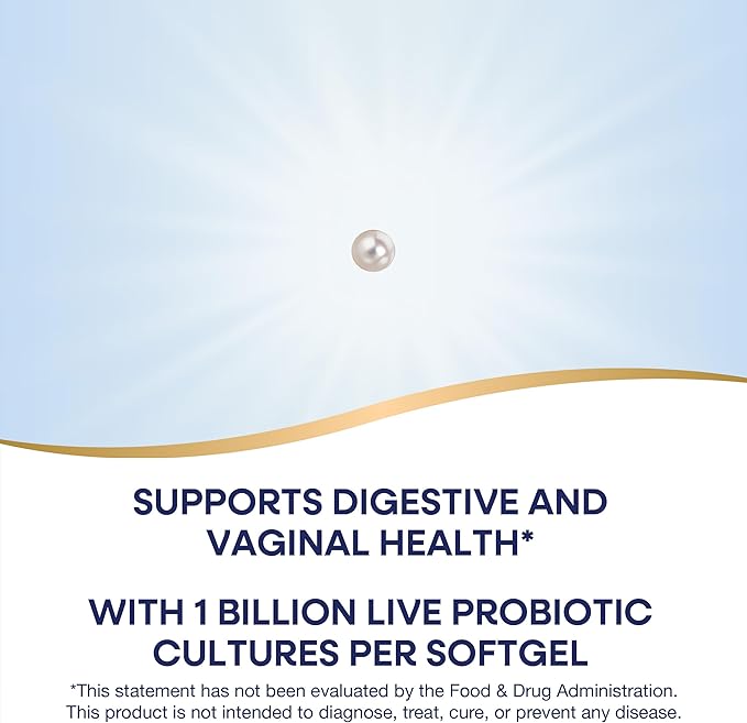 Nature's Way Women's Probiotic Pearls, Supports Vaginal and Digestive Health*, Protects Against Occasional Constipation & Bloating*, 1 Billion Live Cultures, 30 Softgels (Packaging May Vary)