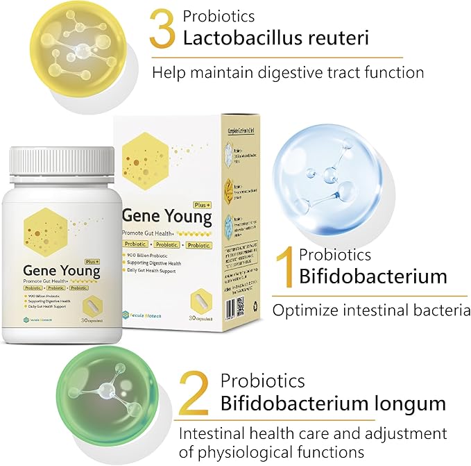 Synbiotic for Gut Health | 3-in-1 Prebiotic, Probiotic & Postbiotic | Digestive Support, Bloat Relief, Immune Boost | 30 Capsules