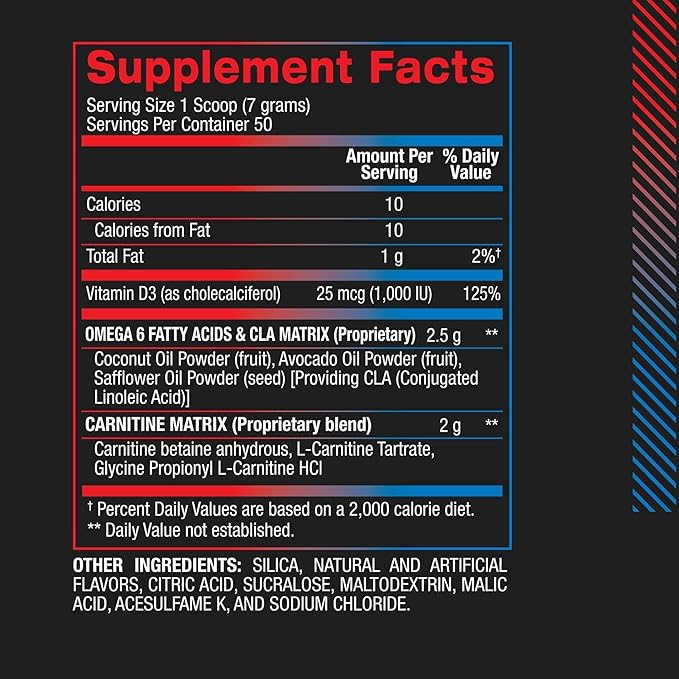 BPI Sports CLA + Carnitine – Conjugated Linoleic Acid – Performance, Lean Muscle – Caffeine Free – For Men & Women – Rainbow Ice – 50 servings – 12.34 Oz. (Packaging may vary)