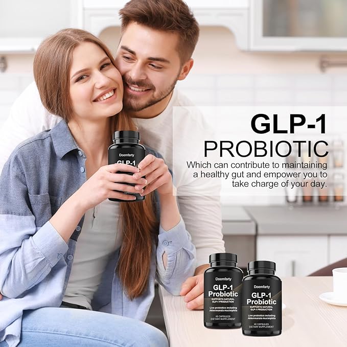 60 PCS GLP-1 Probiotic - AFU Multi-Strain Probiotic + Prebiotic, Naturally Support GLP-1 Production, Delayed Release, Third-Party Tested, for Men & Women 60 Servings (Pack of 1) K1