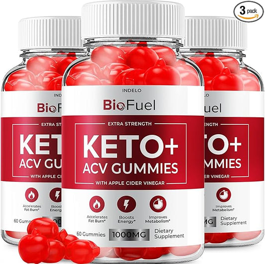 (3 Pack) Bio Fuel Keto ACV Gummies - Advanced Formula BioFuel Keto Plus ACV Gummies Apple Cider Vinegar Bio Fuel ACV, Weight Management Gummies Dietary Supplement Reviews Men Women (180 Gummies)