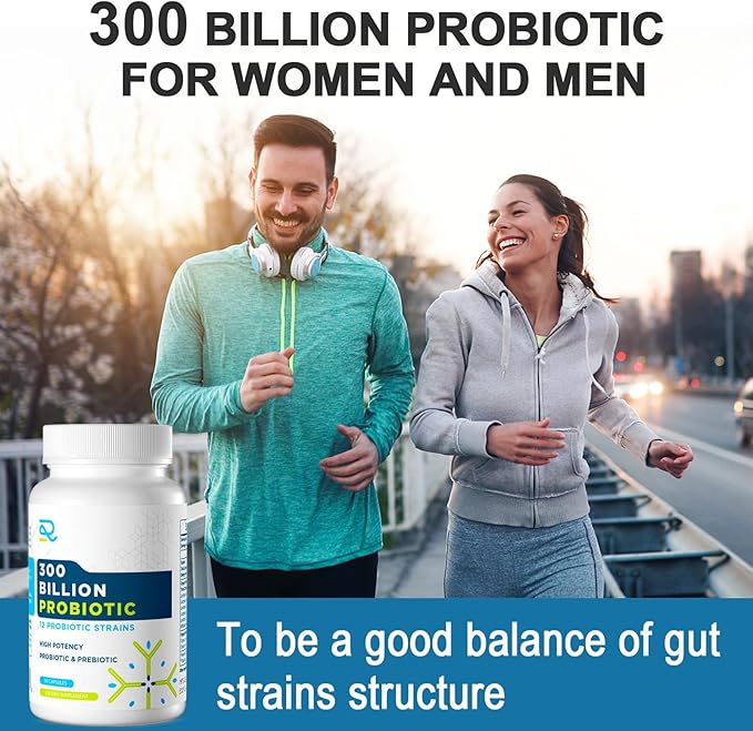 300 Billion CFU Probiotic High Potency, Daily Probiotic Supplement for Women and Men