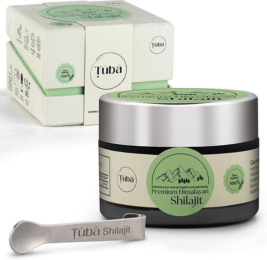 Tuba Pure Himalayan Shilajit Resin - 100% Pure Shilajit Resin for Increase Stamina, Mental Clarity, Cognitive Ability - 30 Gram Shilajit Pure Supplement Sourced from 17,000 Feet Above