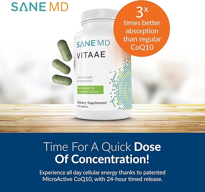SANE MD Vitaae - Throat Phlegm, Coughing, and Brain Support - Citicoline Supplements for Respiratory, Throat, and Brain Health