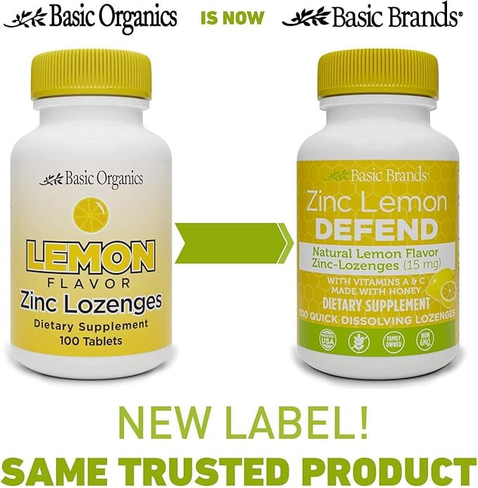 – Zinc Lemon Defend - 100 Lozenges - Natural Lemon Flavor Zinc–Lozenges - Immune Boost, Cold Relief, Non-GMO, Zinc Acetate & Vitamin C - 2-Pack