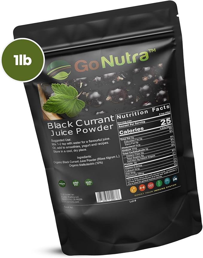 Go Nutra Black Currant Powder Ribes Nigrum 1lb Antioxident Anthocyanin Blackcurrant Berry