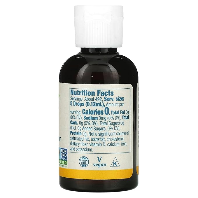 NOW Foods, Better Stevia Liquid, Lemon Twist, Zero-Calorie Liquid Sweetener, Low Glycemic Impact, Certified Non-GMO, 2-Ounce