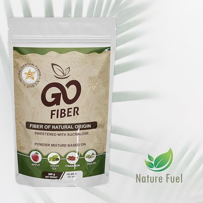 Go Fiber 100% Organic Fiber, Natural Fiber Supplement, Vanilla, 10.6 oz
