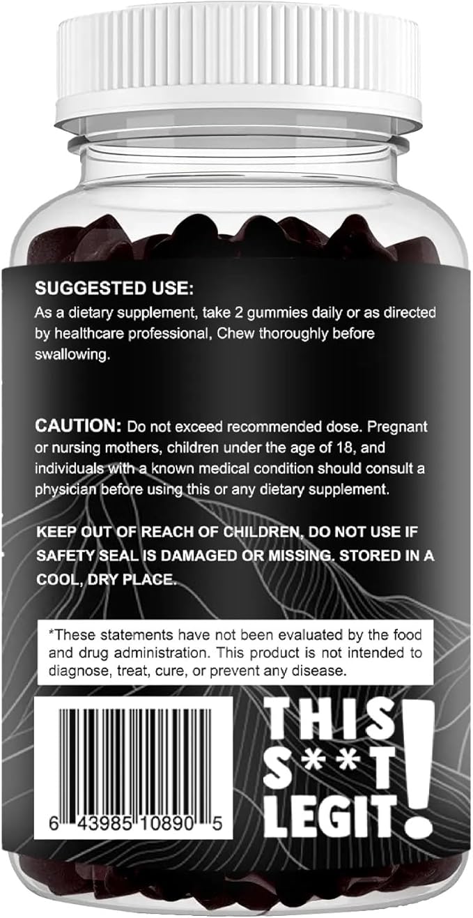 Shilajit Gummies I Lab Tested I No Added Sugar I Ashwagandha, Chaga Mushrooms | Fulvic Acid & 85+ Trace Minerals I for Men, Women I Non-GMO I 100% Natural & Organic I 60 Gummy