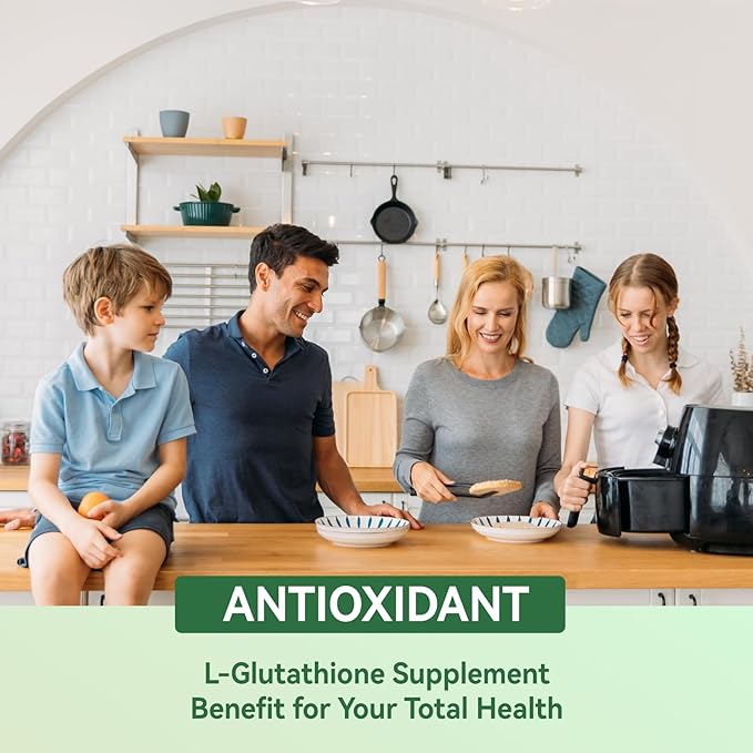 Glutathione Supplement 1000mg Antioxidant Supplement - Premium Vegan Formula for Immune Support, Skin Brightening & Liver Detox – Allergen-Free, Non-GMO, Effective Wellness Boost (Pack of 2)